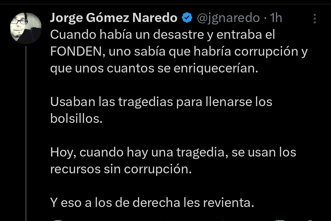 jorgegogdl's tweet image. Dice el propagandista @jgnaredo que el FONDEN estaba lleno de corrupción y que con AMLO y Sheinbaum se usan los recursos &quot;sin corrupción&quot;.

Que alguien le recuerde que a la Alcaldesa de Acapulco, Abelina López Rodríguez la investigan por desparecer 898 MDP de OTIS. 🤡