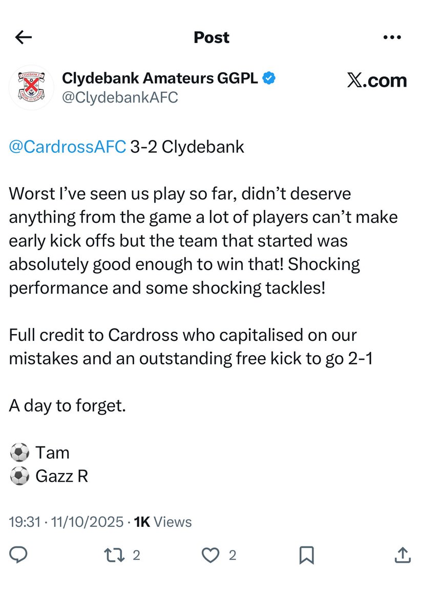 Clydebank Amateurs GGPL tweet media