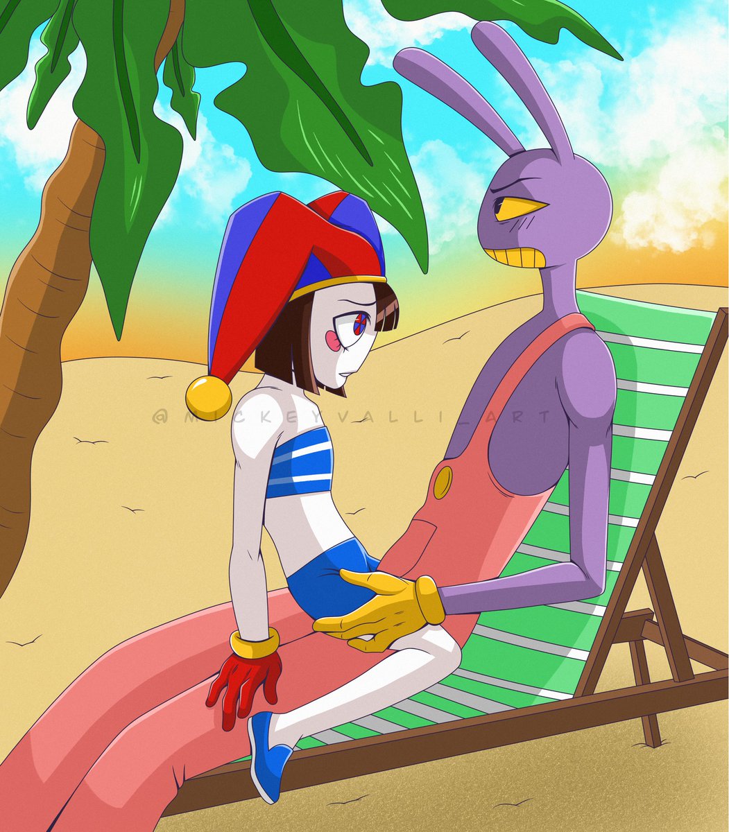 The gang have a day at the beach 🏝️ 

#TheAmazingDigitalCircus #TADC #FunnyBunny