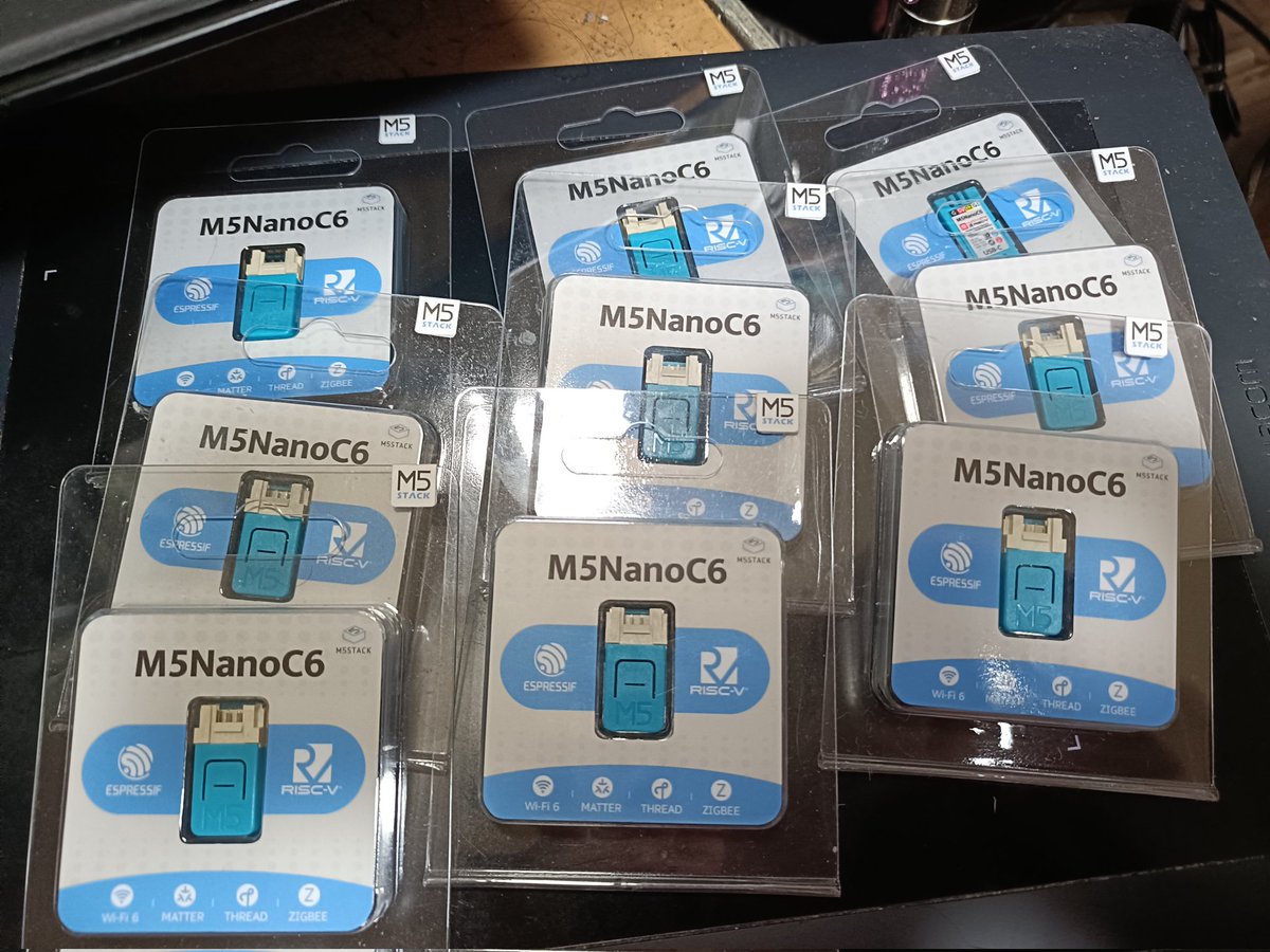A_kirisaki's tweet image. NanoC6 めっちゃくちゃあるな〜と思ったけどそんなでもなかった #M5Stack