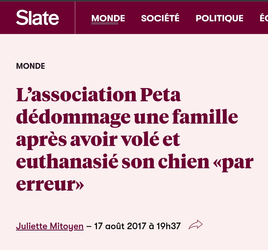 RVHunter57's tweet image. L'association #PETA ... reconnue comme adepte #vegan de l'#euthanasie 🤷♂️
De l'#antispécisme à l'#eugénisme ... il n'y a qu'une seringue ☝️
Si tu es #végétarien, #végé ... attention à toi ... tu es le prochain sur la liste 😅
L'#animalisme est vraiment un problème mortel ☝️