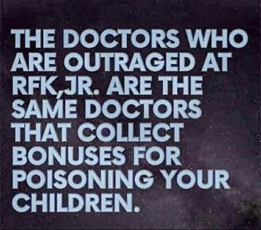 <a href="/VigilantFox/">Vigilant Fox 🦊</a> Don’t forget the people who used to work pharmaceutical companies run the FDA.

These people need to be held accountable.