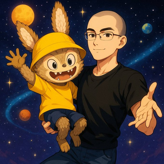 LabubuonBSC4's tweet photo. @cz_binance @BNBCHAIN You look good with labubu , did you know labubu originated in hong kong ? https://t.co/jIVq4OQjzi
