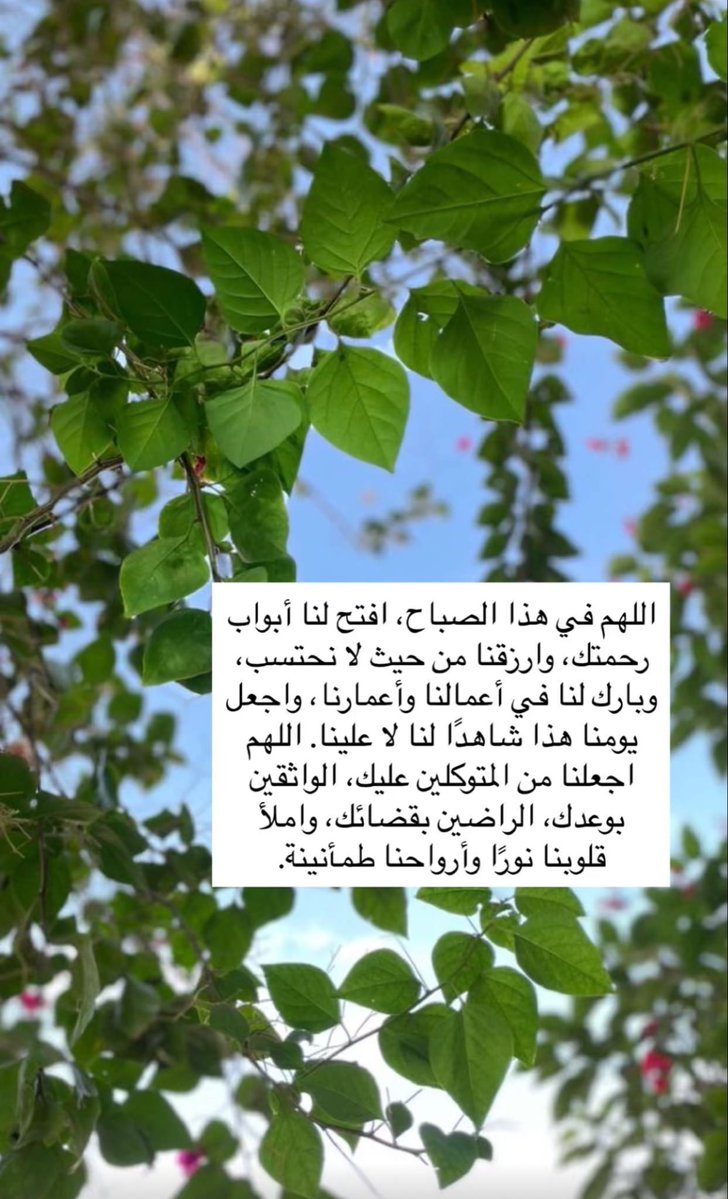 لا سكينةَ إلّا بك، ولا تعويل إلّا على جُودك، ولا سعادةَ إلّا منك، أنت الذي لولا فضله ورحمته لهُتِكت أستارنا، وفُضِحَت أوزارنا، وأظلمت أنوارنا؛ لا إله إلّا أنت، أنت البرّ الرحيم، سبحانك وبحمدك لا نُحصي ثناءً عليك، أنتَ كما أثنيتَ على نفسك..🌱