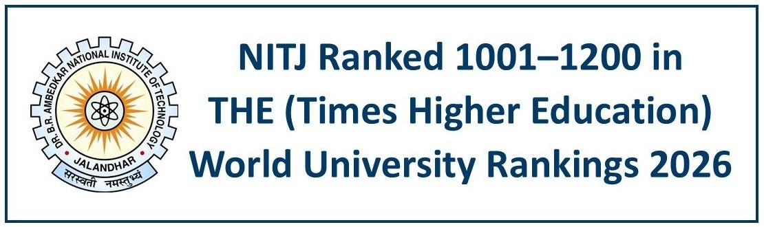 NITJofficial's tweet image. NIT Jalandhar is ranked in the Times Higher Education World University Rankings 2026 (1001–1200 band). A proud moment reflecting our global standing in research, academics, and innovation.
#THE2026 #HigherEducation #GlobalRecognition #UniversityRankings #ResearchAndInnovation