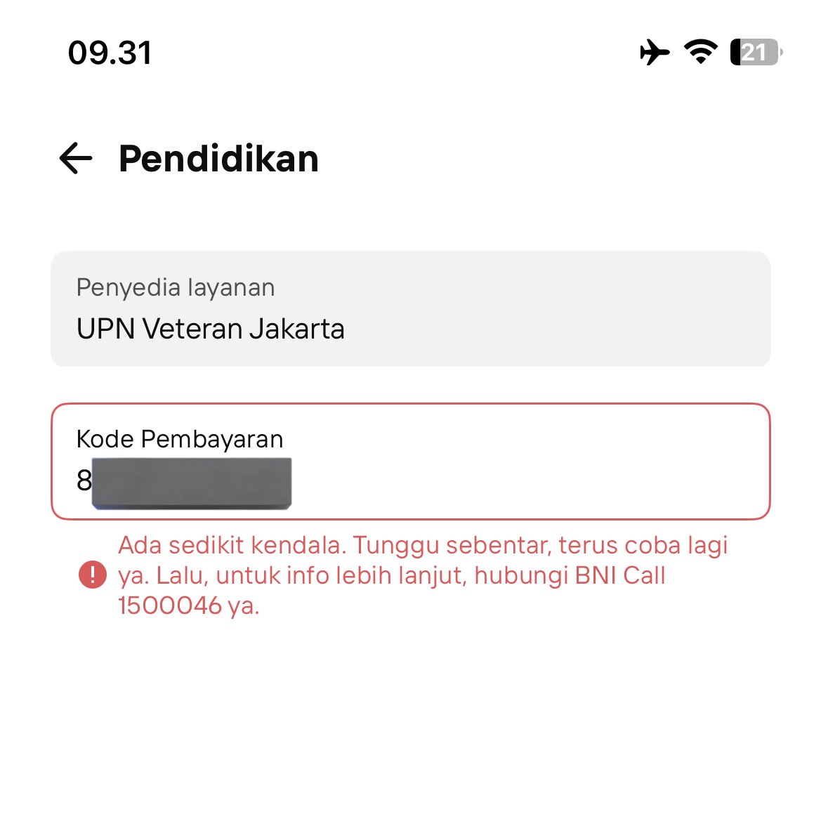 poorpeull's tweet photo. ini lagi gabisa bayar biaya pendidikan atau gimana ya? tolong dong saya butuh banget sebelum hari kamis @BNI @BNICustomerCare https://t.co/SghAXH8kIJ