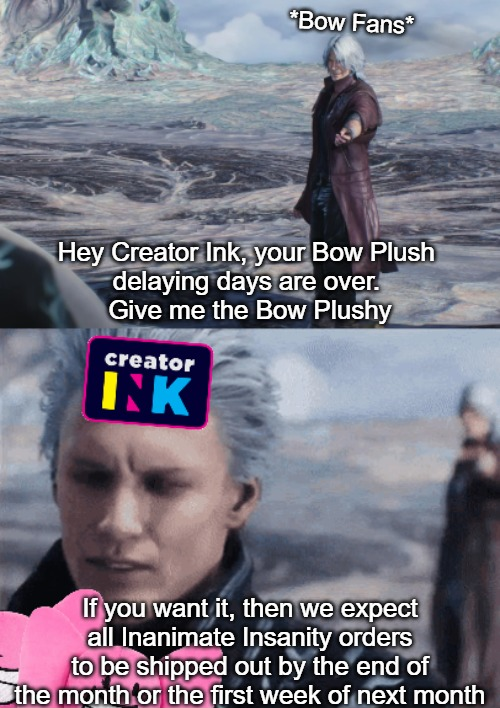 BowIIDaily's tweet photo. I swear it always looks like this every time I ask for the Bow Plush! https://t.co/fNqaMDot2R