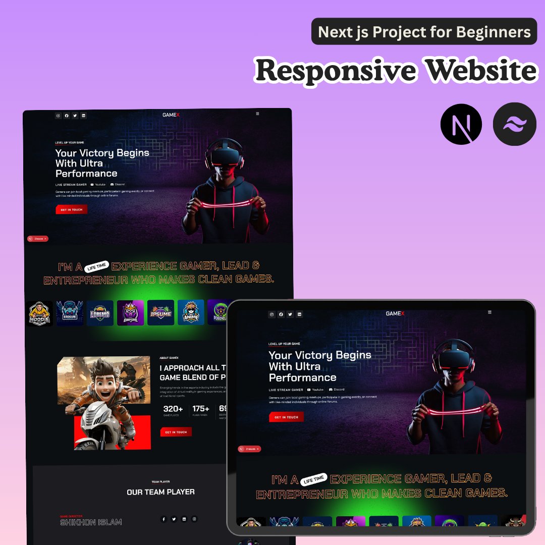 k2infocom's tweet photo. Modern Gaming Website Template Built with Next.js &amp; Tailwind CSS

https://t.co/Z9FXKEg7u0

#Nextjs #TailwindCSS #GamingWebsite #WebDev #FrontendDev #NextjsTemplate #TailwindTemplate  #ResponsiveDesign #WebDesign #JavaScript  #NextjsProjects #TailwindUI https://t.co/dxi6sVcxHk