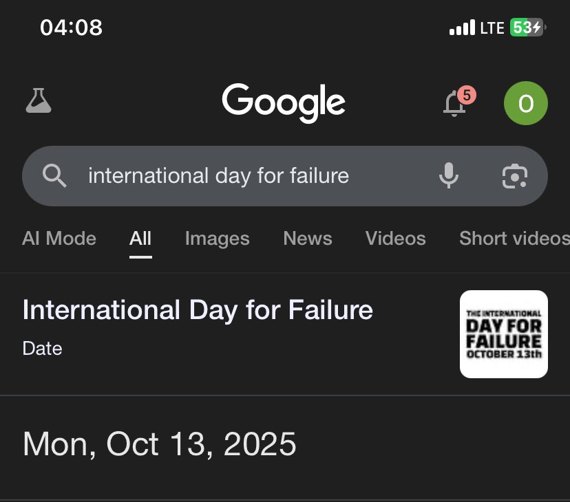 _Haryormeedeh's tweet photo. Happy International Failure Day. Celebrate the "fails" – they're proof you're trying. You're still celebrated, even when things are tough. Keep going. #FailureDay #Resilience https://t.co/PUWWXwHDX2