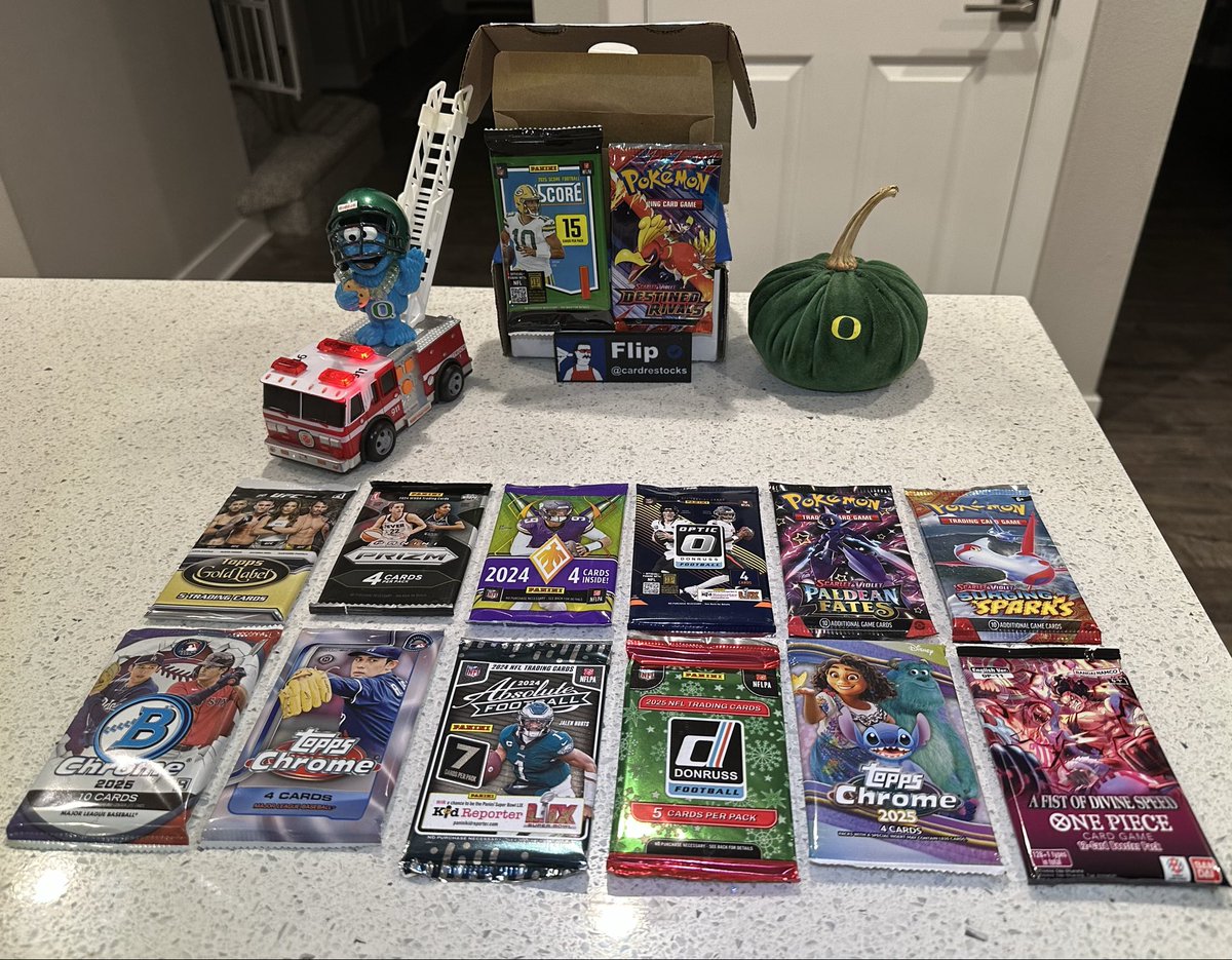 <a href="/cardrestocks/">Flip</a> <a href="/TokeOak/">TokeOak</a> <a href="/juice8ox/">Juice8ox Wrld</a> <a href="/CardFeind799/">Guards & Cards</a> <a href="/SharpysCardStop/">SharpysCardStop</a> <a href="/gibbler779/">Gibbler779</a> <a href="/retr0virus724/">Retrovirus</a> <a href="/Tlock69/">steve tlock</a> <a href="/decentcheese1/">decentcheese</a> <a href="/LFGSixers/">CS</a> September #RAK has landed out West! 
Flip has outdone himself again with this variety pack! Chasers all over! I appreciate all you do to steer this ship 🛳️ and make it the best 🏡 on X for collectors of all ages and hobby preferences! Tip of the 🧢 to SC and all you OGs! 🔥🥳🐐💯