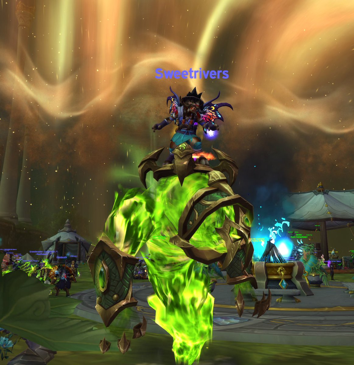 Yokai_Thorns's tweet image. I got my shaman to 80! Mt. Dew mount acquired.