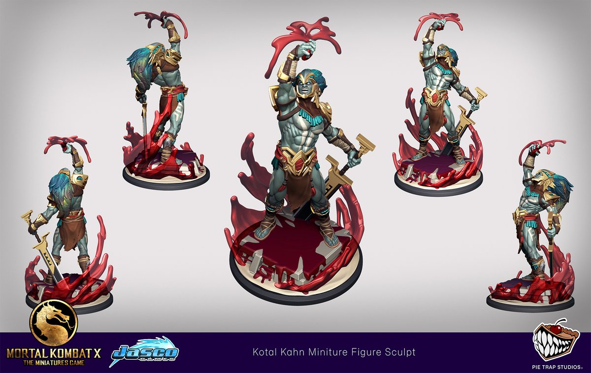 Check out our sculpt of Kotal Kahn from Angry Joe’s planned Mortal Kombat X tabletop game with Jasco. This stylized miniature was part of a full set of characters before the project was cancelled.

#MiniatureSculpt #3DModeling #MortalKombat #GameArt #noai