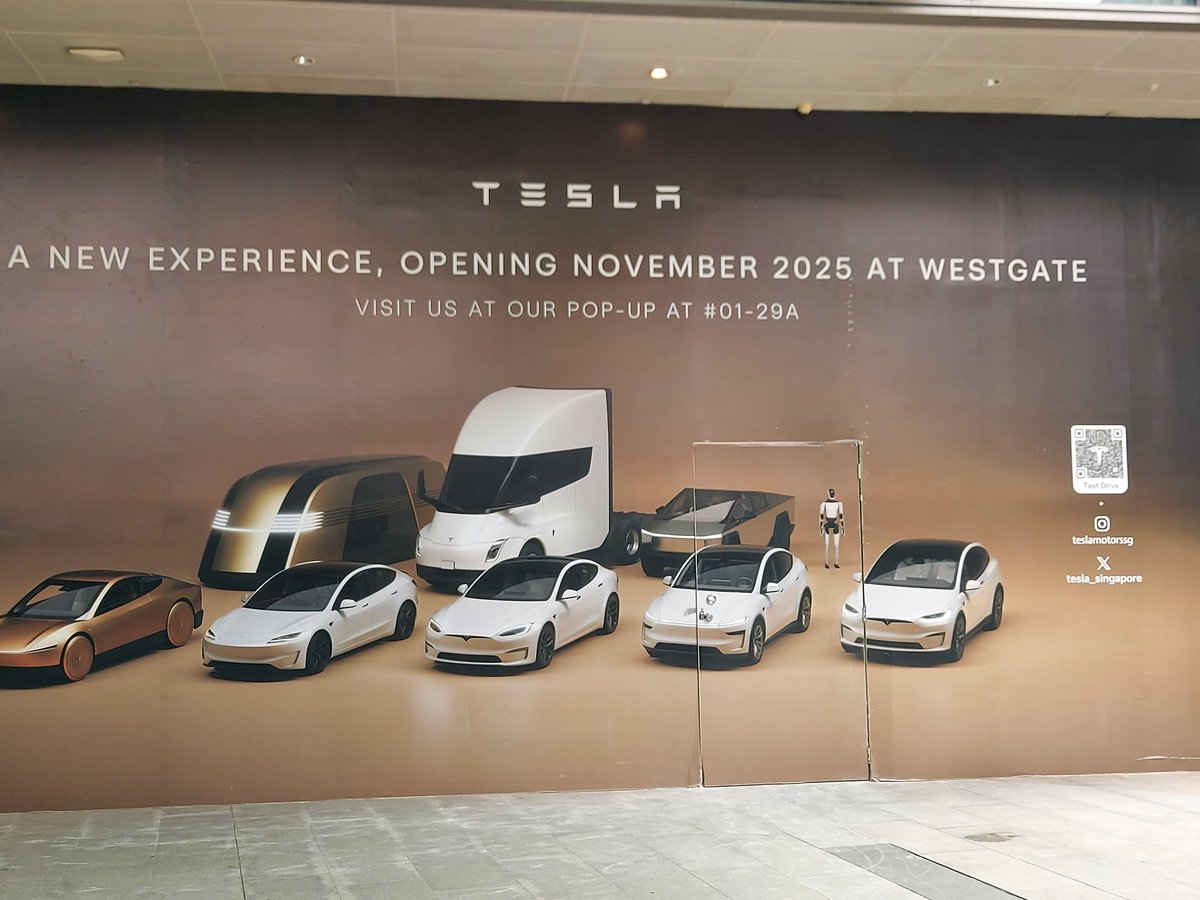 特斯拉在新加坡大力扩张TESLA@Westgate🚀🚀🚀