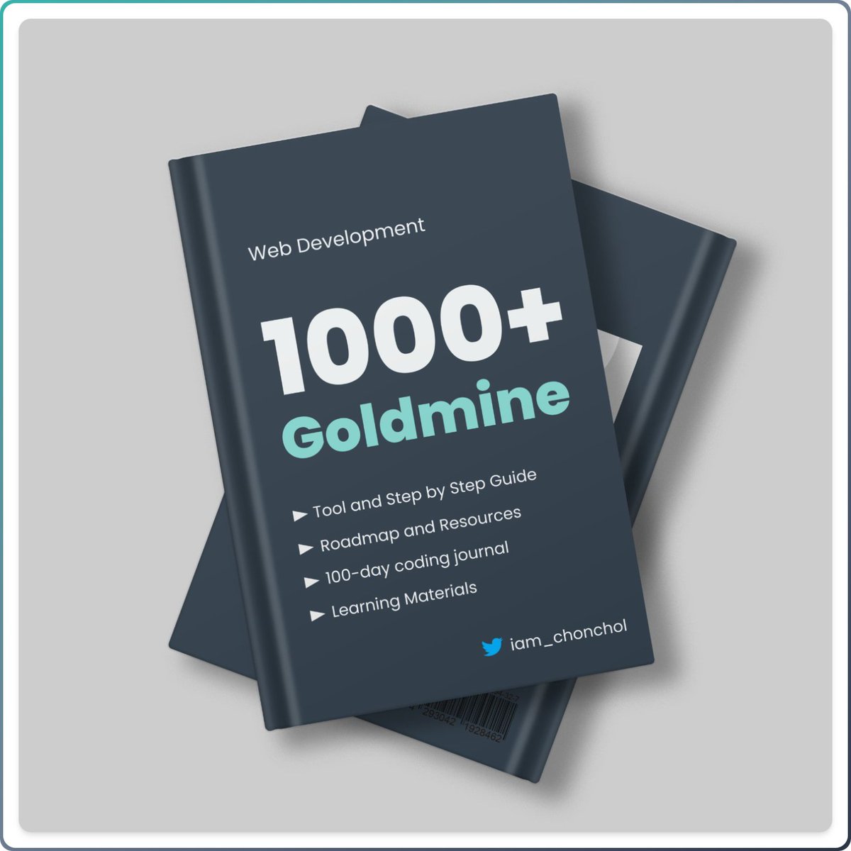 ShayaanAR137's tweet image. Learning Web development is hard, but not anymore!

Prepared for you &quot;1000+ Goldmine of guides, resources, tools&quot; ebook.

You will get:

• FREE 1000+ Goldmine
• Resources, Tools,
• Full Guide

To get it,
• Like
• Reply &quot;Goldmine&quot;
• Follow 
 (so that I can DM)