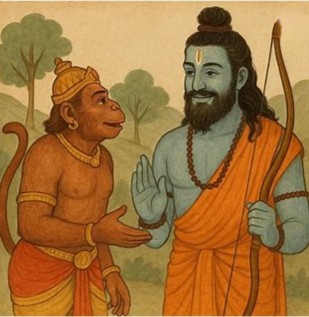 jayasartn's tweet image. #Snippets from the Ramayana (98)
When Sugriva questioned Rama's ability to defeat Vali, Rama's eyes turned red with anger, as Valmiki describes. However, he swiftly regained his composure and replied with a smile, reassuring Sugriva to witness his prowess, considering their…