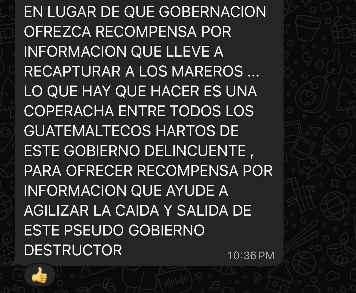 me lo manda un twittero chapin HARTO DE ESTA DESGRACIA DE GOB ILEGAL POR FRAUDE !!!