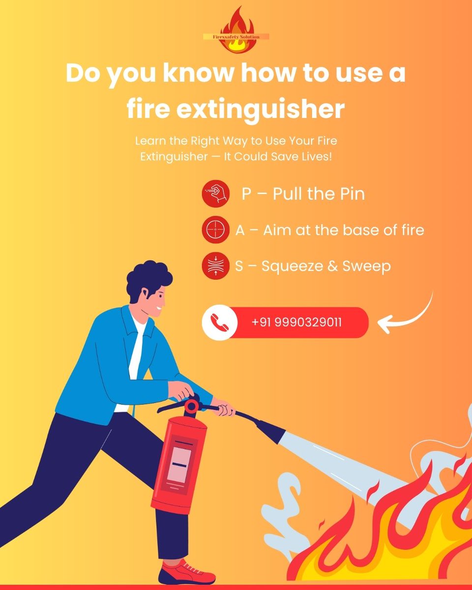 FirexSafety's tweet image. Every second counts in an emergency!
Remember the PASS method to handle fire safely 🔥

Firex Safety Solution — keeping your home &amp;amp; workplace protected.

#FireSafetyTips #PASSmethod #SafetyEducation #FireAwareness #StaySafe #FirexSafety