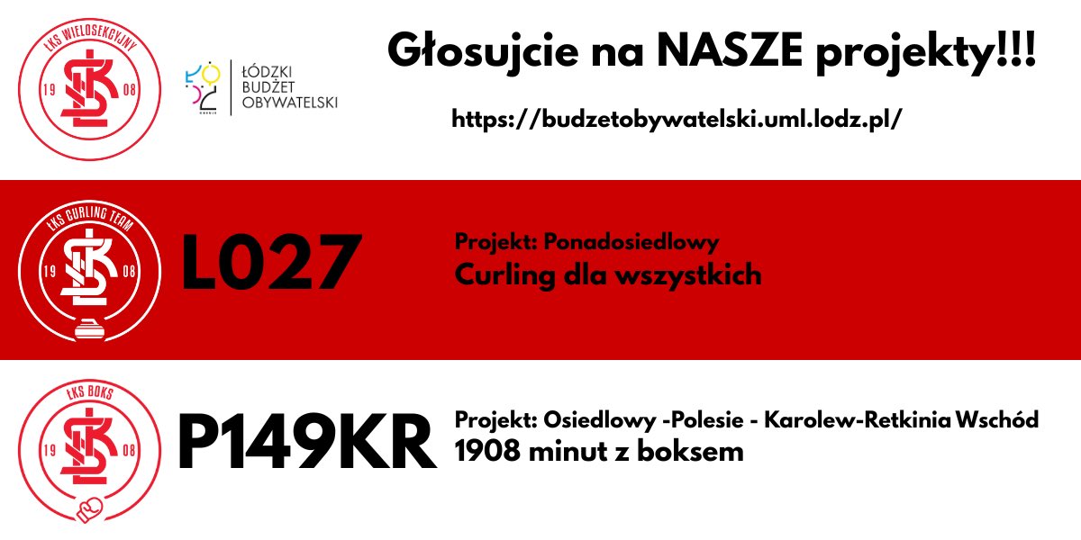 LodzKochaSport's tweet image. Hej #Łodzianie 👋🏼 

Głosujcie na NASZE 🤍❤️🤍 projekty w budżecie obywatelskim 🥌🥊

#WielosekcyjnyŁKS