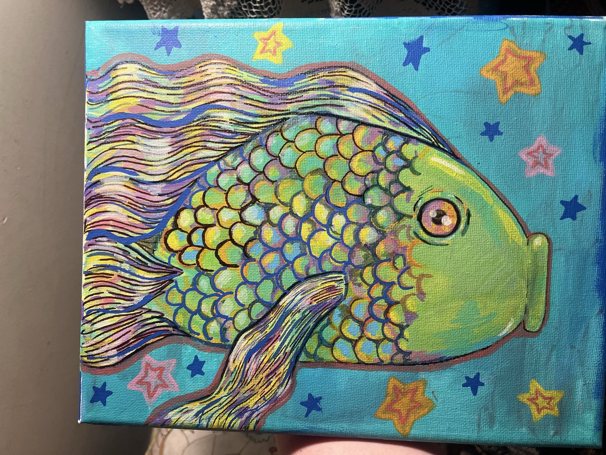 I painted a silly lil fish