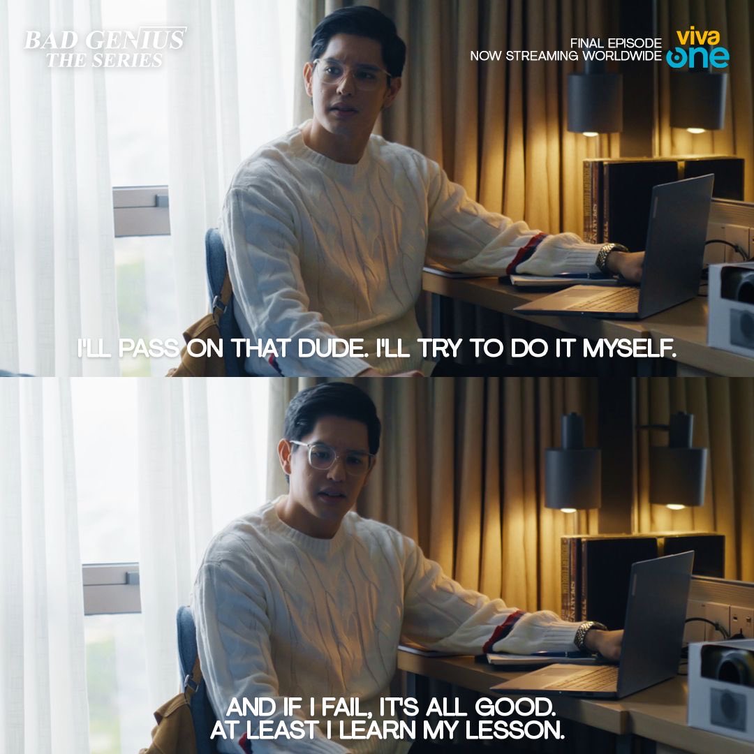 It's screaming ✨ major character development ✨ #PatAce just proved na pwede pang magbago ang tao for the best. 

Bad Genius: The Series final episode now streaming on Viva One!

The final exam: share.vivaone.ph/BadGenius-X

#BadGeniusPh #BGTSBeatTheSystem #BGTS #VivaOne
