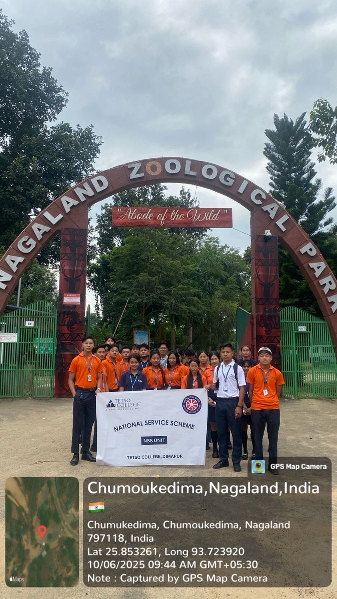 NssTetso's tweet photo. Tetso College Nature Club and Tetso NSS Members bagged the First Prize in the ‘Cleanliness Drive Competition’ organised by Nagaland Zoological Park and Department of Forest and Environment, Government of Nagaland as part of World Wildlife Week 2025. https://t.co/LMsv4nz1Q3