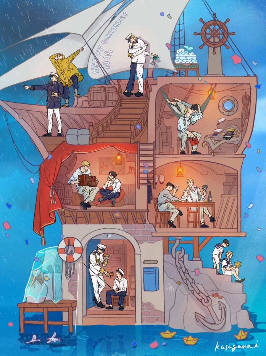 #エルリのエルヴィン生誕祭2025
#エルリのエルヴィン生誕祭
エルリの部屋海の冒険編🌊🚢🛟
晴れの日も嵐の日もいつも一緒！