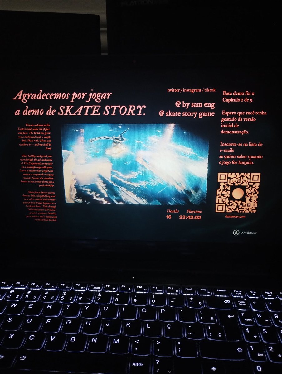 Onalbert's tweet photo. Finalmente @skatestorygame ou pelo menos a demo 😅
Mas muito legal, me empolguei de verdade jogando 
@bysameng parabéns continue com o bom trabalho 👏🏽🛹 https://t.co/jvfBwAMamB