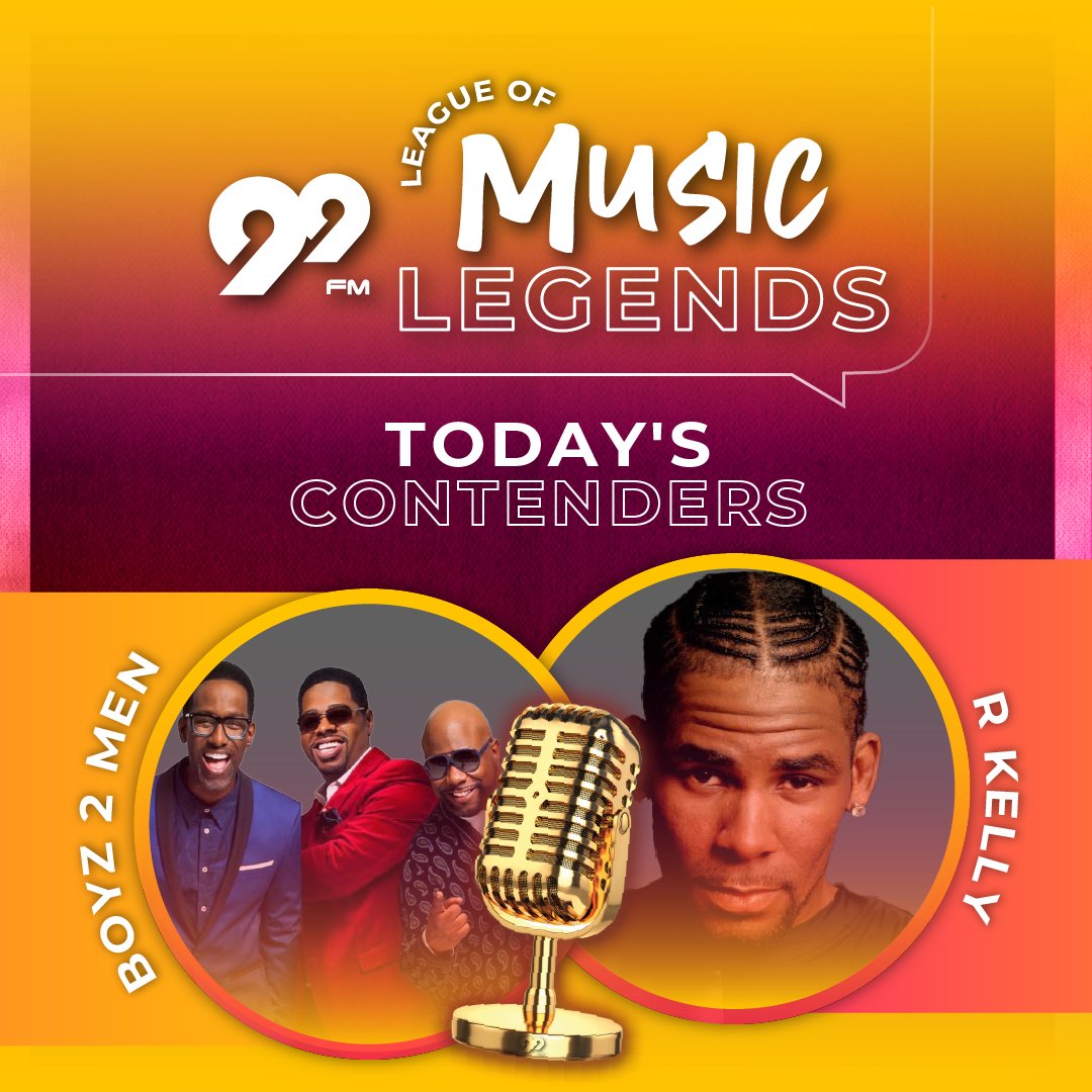 Bedroom anthems meet wedding classics, is it R Kelly or is it Boyz 2 Men? WhatsApp Legend to 083 000 1049 NOW and stand a chance to win N$ 500.00 every week! #WeLoveMusic #99fm