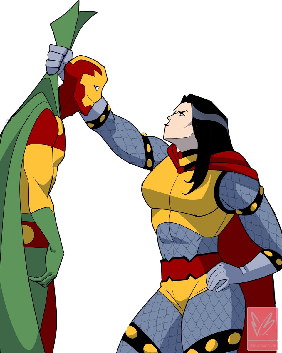 Soelmunchies's tweet image. Colored Scott &amp;amp; Barda 💚💛❤️🖤 #dccomics #mistermiracle #bigbarda