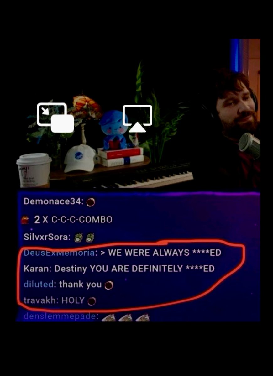 Reba_aa's tweet photo. @RealCandaceO These are screen shots of Destiny’s live stream when Zee Cohen (founder of unfckamerica) was talking to Destiny right after the shooting and said “we are fcked” watch the video and read the live stream comments! https://t.co/yo3doxiJQI