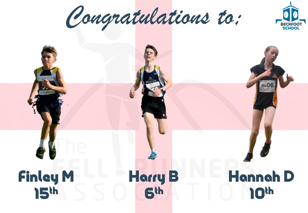 Last weekend, 3 of our runners travelled to Sedbergh to take part in the English Schools' Fell Running Championships. A superb trio of results from Finley, Harry &amp; Hannah meant we finished 11th in the country! We're so proud of you all, well done! 🏃‍♀️🏃‍♂️