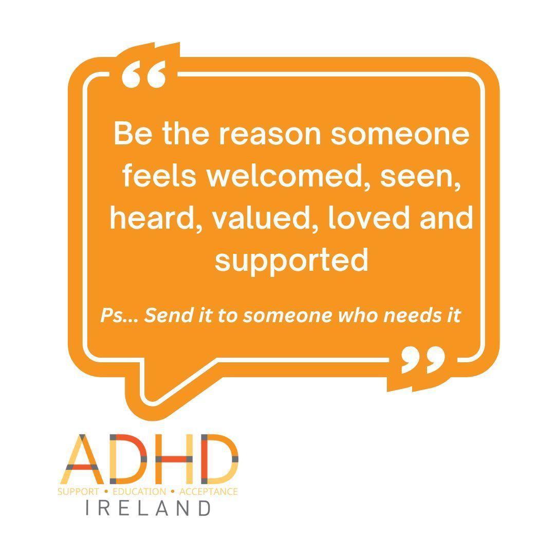 Happy Monday everyone! Here's a question to ask yourself: How can I be kind this week? 🤗 

#mondaymotivation #adhdireland #neurodiversty