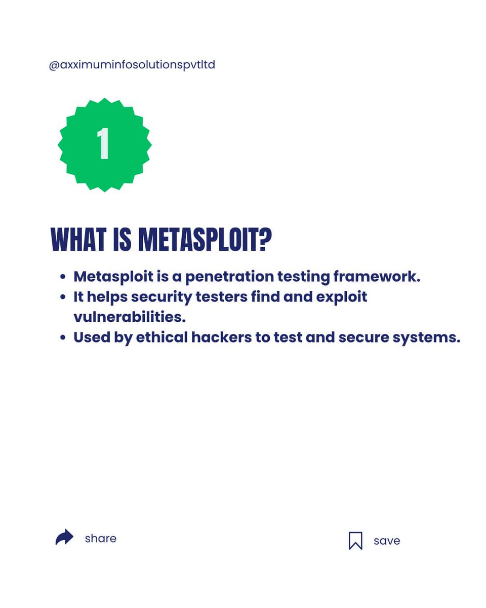 Anastasis_King's tweet image. 💥 Metasploit — Comprehensive Guide: Framework, Workflows &amp;amp; Safe Use ☣️

A compact overview of Metasploit’s core components (msfconsole, msfvenom, modules, and Meterpreter), common workflows for authorized validation, and how to document findings responsibly.

#Metasploit