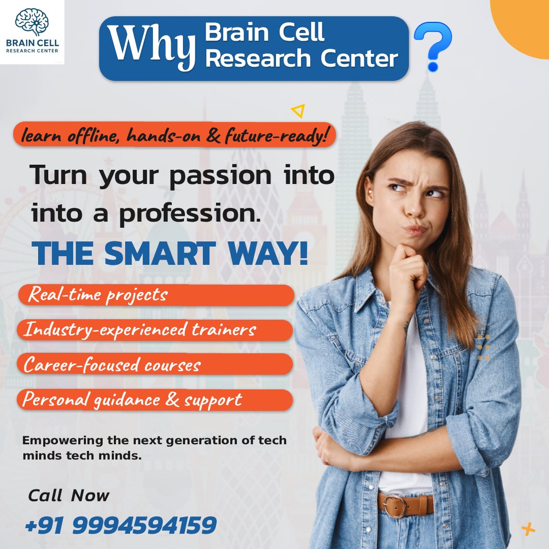 Braincell369's tweet image. Why Choose Brain Cell Research Center?
Learn offline with real projects, expert trainers & career-focused courses at Brain Cell Research Center, Puducherry. 🚀
📞 +91 99945 94159
#BrainCellResearchCenter #OfflineLearning #CareerGrowth #HandsOnLearning #FutureReadySkills