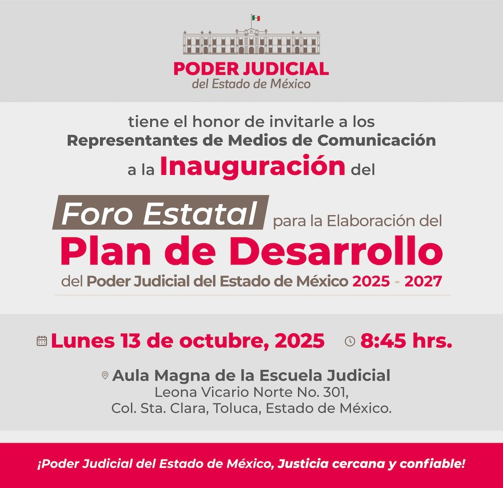 🔴 #ÚltimaHora  l ⚖️ El #PJEM pondrá en marcha el Foro Estatal para la Elaboración del Plan de Desarrollo 2025-2027 🤝📘 ¡Entérate aquí!👇

hgrupoeditorial.com/este-lunes-ini…