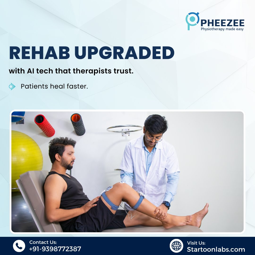 startoonlabs's tweet photo. See Your Recovery in Motion.
Skip the guesswork — track real progress with Pheezee.
AI-powered motion tracking. Real-time results. Faster healing.
#Pheezee #StartoonLabs #RehabTech #AIInHealthcare #Physiotherapy #SmartRecovery #RehabInnovation #MotionTracking #PhysicalTherapy https://t.co/QsoWwGBp2C