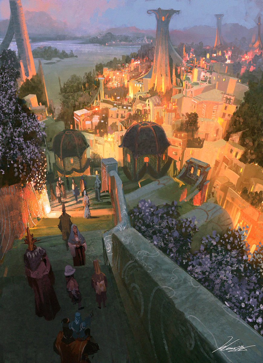 Night view of Haiyan Town 
Sketch &amp; Final