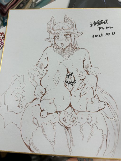 今描いた色紙10,000円で先着一名様に頒布しようと思います 欲しい方いらっしゃればぜひ 