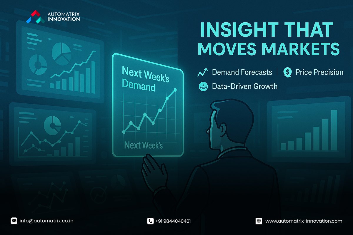 Automatrixin's tweet image. 𝐄𝐯𝐞𝐫𝐲 𝐬𝐚𝐥𝐞, 𝐬𝐭𝐨𝐜𝐤, 𝐚𝐧𝐝 𝐒𝐊𝐔 𝐡𝐢𝐝𝐞𝐬 𝐚 𝐬𝐭𝐨𝐫𝐲.
Advanced Analytics turns every sale and stock into insights that predict demand, optimize pricing, and fuel business growth.
#DataAnalytics #PredictiveAnalytics #AdvancedAnalytics #DemandForecasting