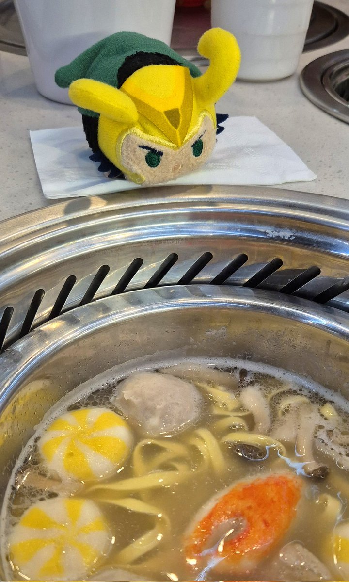 Taking my emotional support #Loki out for lunch