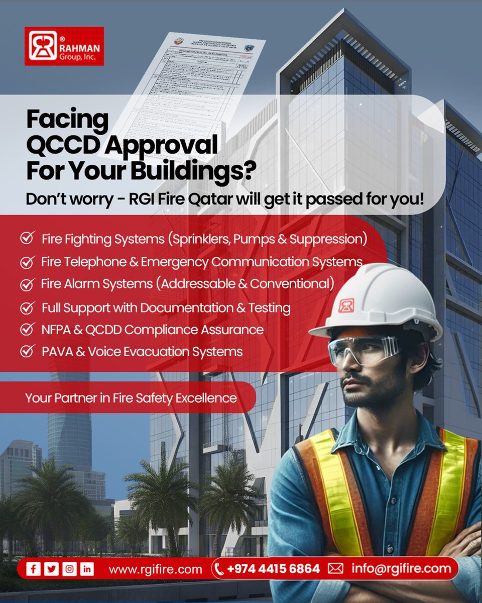 RgIFire's tweet photo. FACING QCDD APPROVAL FOR YOUR BUILDINGS

For more information, Visit our website below 👇
https://t.co/JoxyFfDZQT https://t.co/Isbb3Ur00h