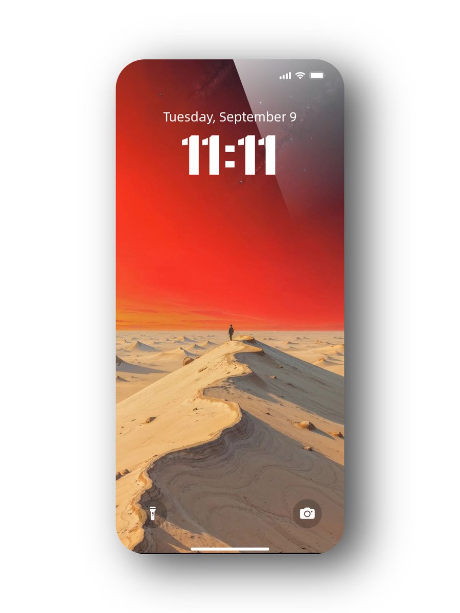 beatmywallpaper's tweet image. Desert Heat. Timeless Calm
 #wallpaper #iOS26 #LockScreen