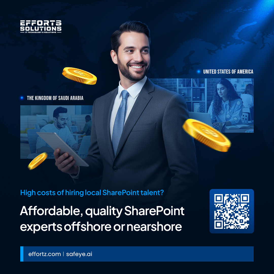 effortz's tweet image. Struggling with high costs of hiring local SharePoint talent?
Get expert SharePoint solutions without the heavy price tag!
#SharePointSolutions #offshoresharepoint #SharePointExperts #BusinessAutomation #effortz #abudhabi #texas #dallas #uae
effortz.com/sharepoint-ser…