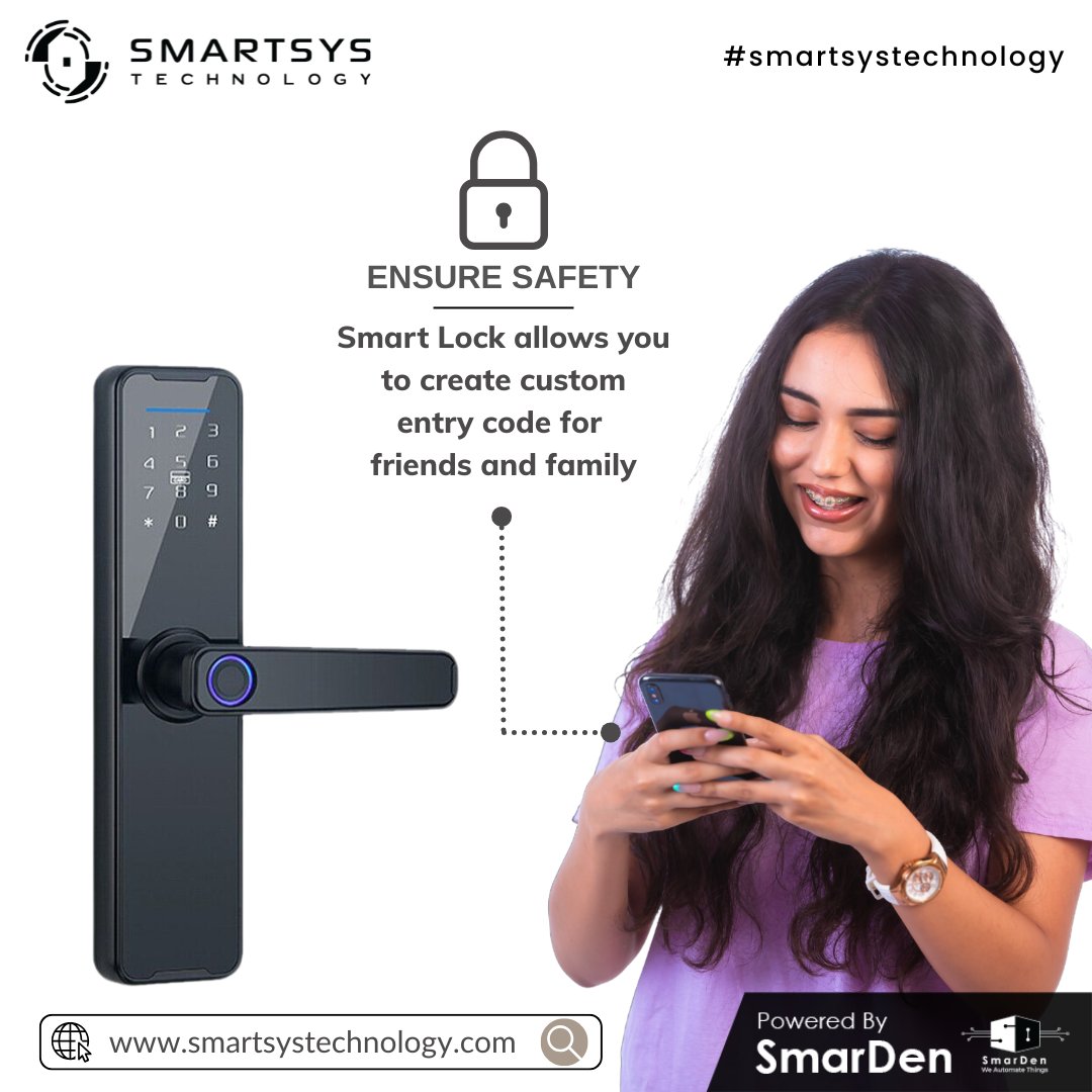smartsystech_'s tweet image. 🔒 Keep your home secure &amp;amp; stylish!
With our Smart Lock, you can create custom entry codes for family &amp;amp; friends — no more lost keys. 🏠📱

#SmartHome #SmartLock #SmartSysTechnology