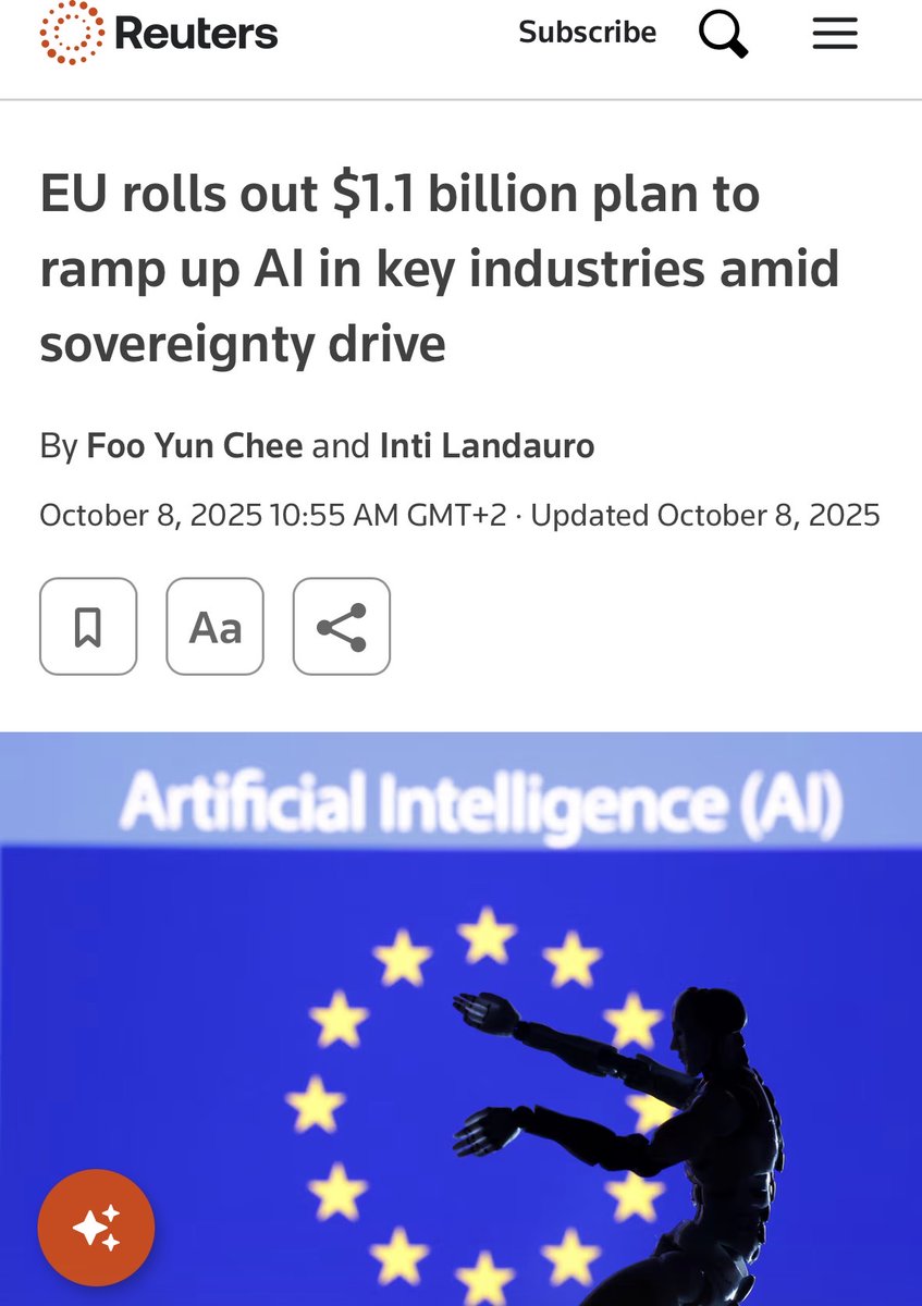 Wow, Europe can now hire 1/3 of a top AI researcher.