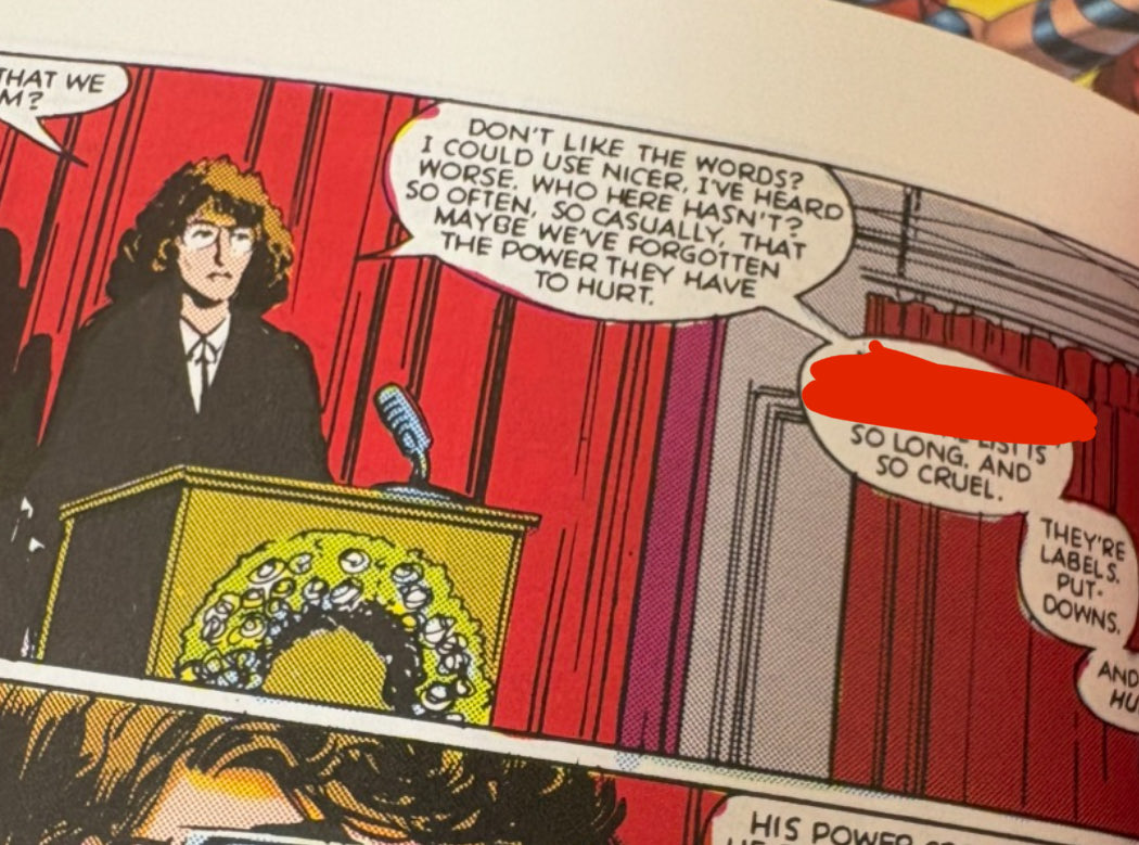 IT HAS THE SLURS ISSUE