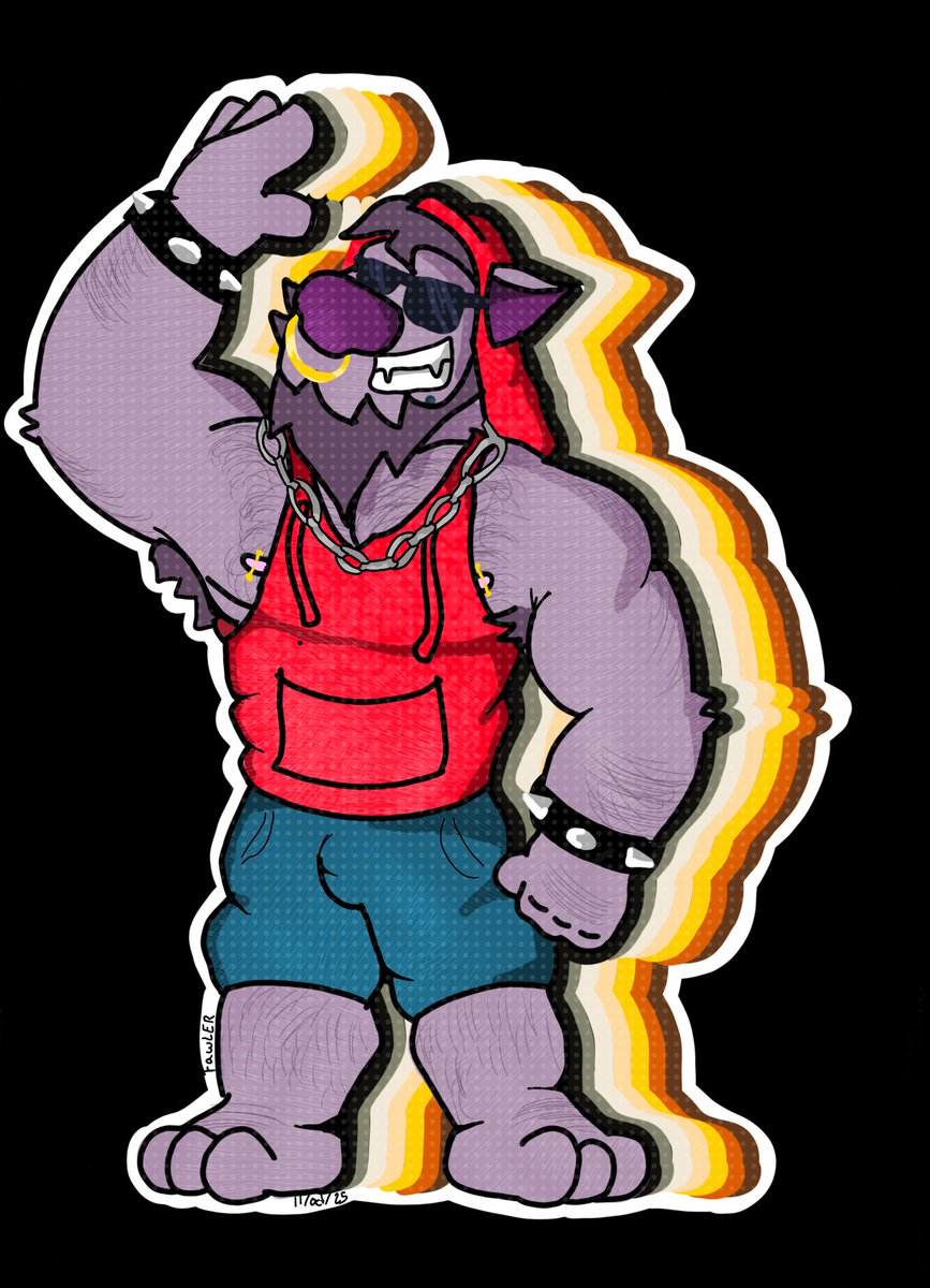 Listo el primer diseño para stickers que regalaremos en confuror junto con mi omso 💜💜
Ojalá pueda conocer más furros y vamonos haciendo la maleta 
Muahahahaha #confuror2025