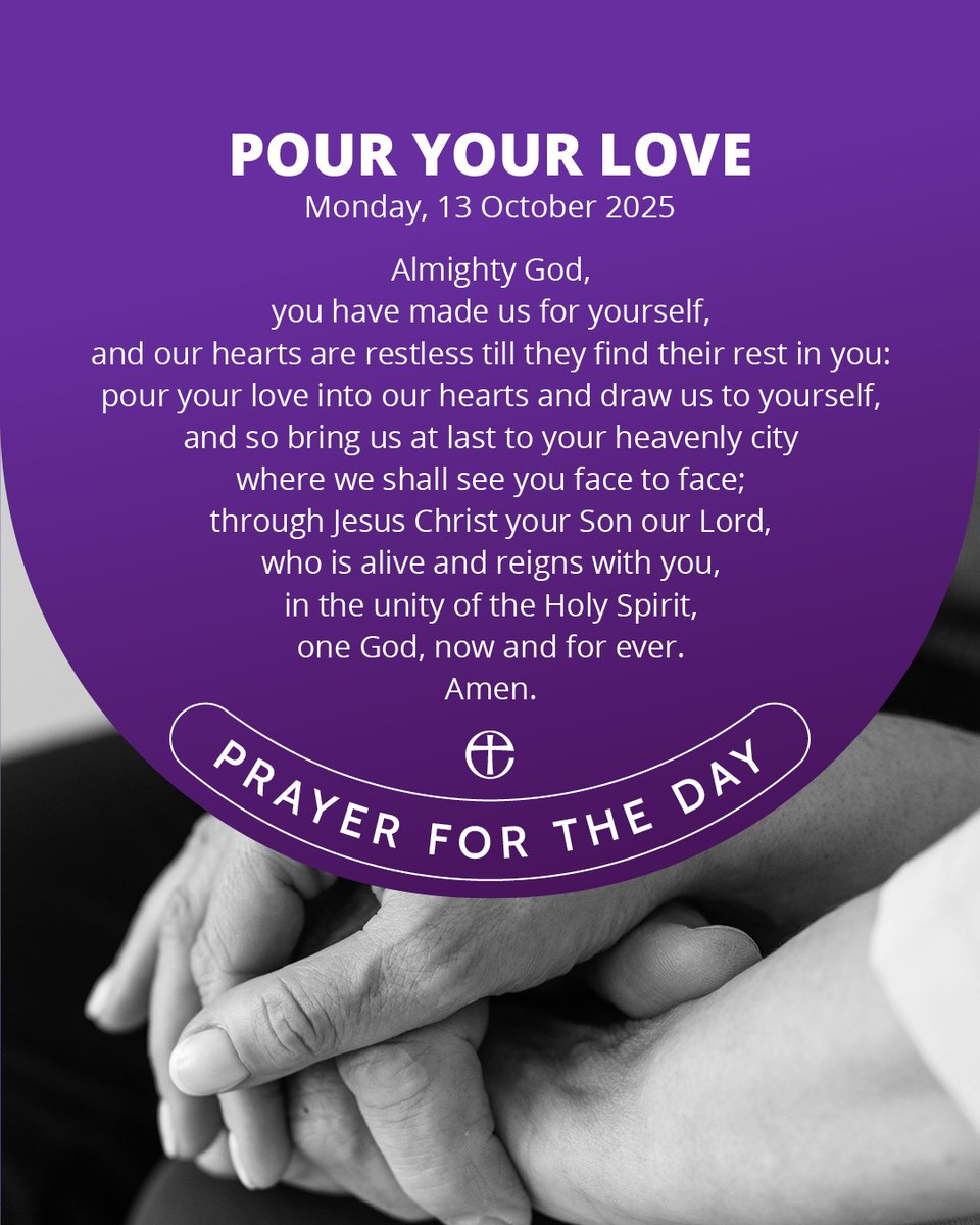churchofengland's tweet image. Join with us in prayer. 🙏

Today&apos;s prayer is available in plain text and audio formats at cofe.io/TodaysPrayer.