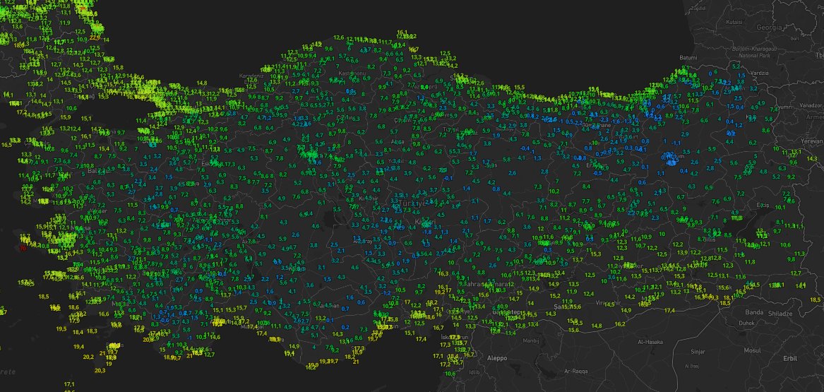 Anlık sıcaklıklar 
iç kesimler soğuk bir sabaha uyandı

<a href="/wstatmap/">wstatmap</a> #HavaDurumu