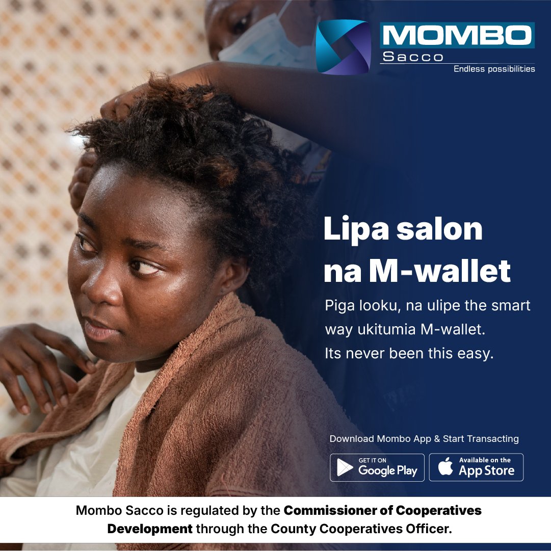 mombosacco's tweet image. Get that fresh look and pay the smart way!
With M-wallet, your salon payments are quick, easy and cash-free.
Download the Mombo App today 📲 Available on Google Play &amp;amp; App Store
#MomboSacco #MWallet #PaySmart #KenyaFintech #SalonVibes